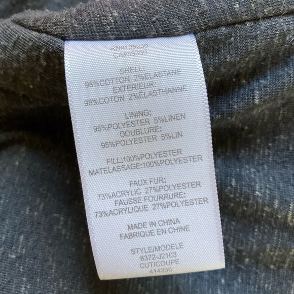 Joie Olive Green Coat Jacket with Fur Hoodie - Picture 6 of 6